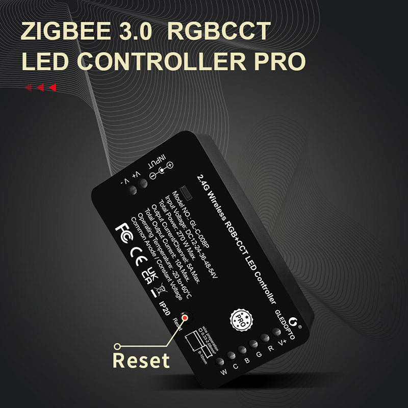 RGB+CCT 6CH ZigBee LED Controller pro GL-C-008P RGB+CCT 6CH ZigBee LED Controller pro GL-C-008P